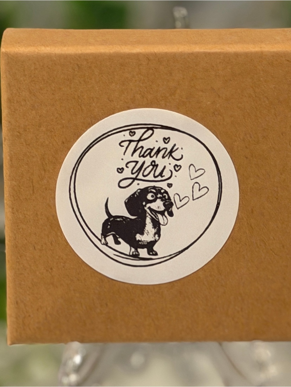 Cute Dachshund Thank You Stickers 200 Round Labels for Small Business Orders - Picture 10 of 10